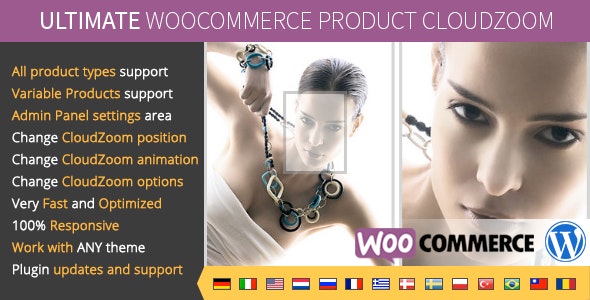 Ultimate WooCommerce CloudZoom for Product Images 产品图片放大镜插件