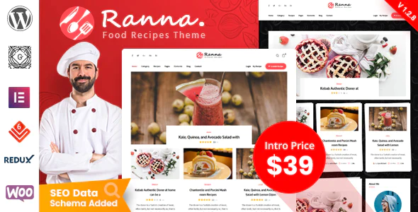 Ranna - 餐饮美食食谱网站模板WordPress主题