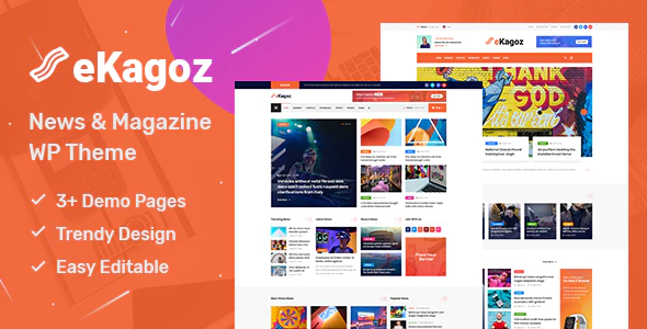  EKagoz - Newsmagazine Blog Site Template WordPress Theme