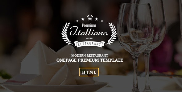 Italliano - 简约高级餐厅HTML5模板