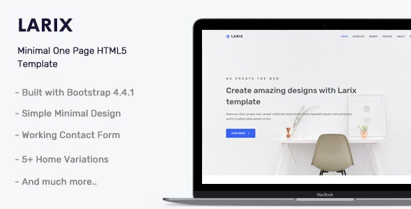 Larix - 迷你响应式单页网站HTML5模板