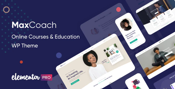  MaxCoach - WordPress topic of online course training and education website