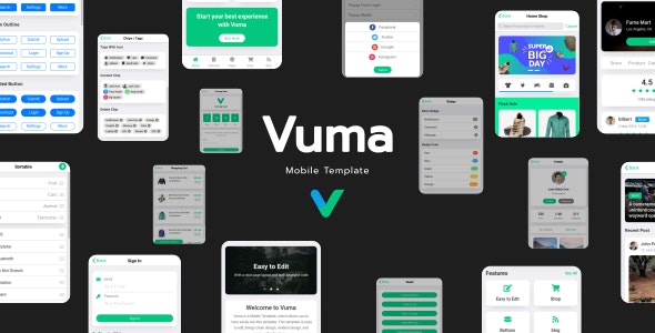 VUMA - 移动设备手机网站HTML5模板