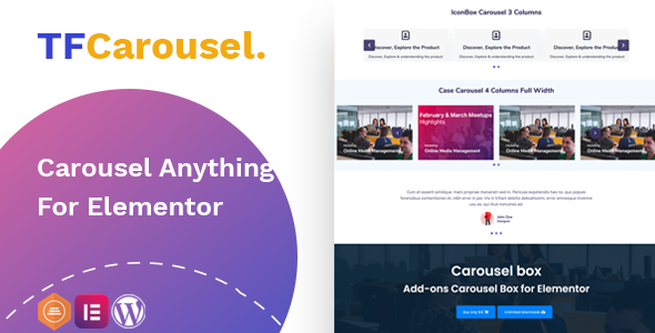 TfCarousel - Elementor 创意多用途轮播扩展插件