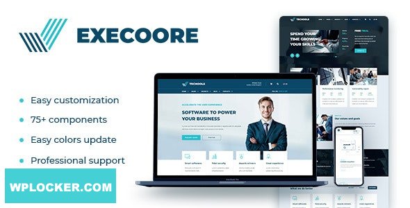 Execoore - 金融科技信息技术WordPress主题