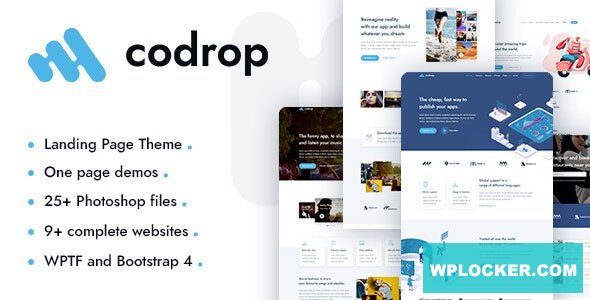Codrop- App 着陆页软件应用程序WordPress模板