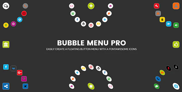 Bubble Menu Pro - 创建超赞带有图标圆形菜单插件