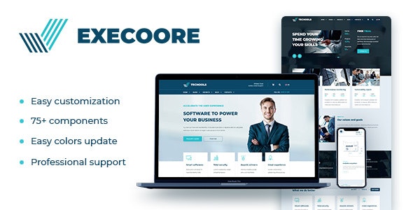 Execoore - 金融信息技术科技公司网站HTML5模板