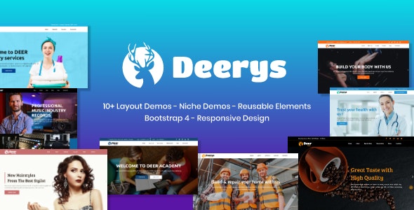 Deerys - 多用途企业网站模板HTML5模板