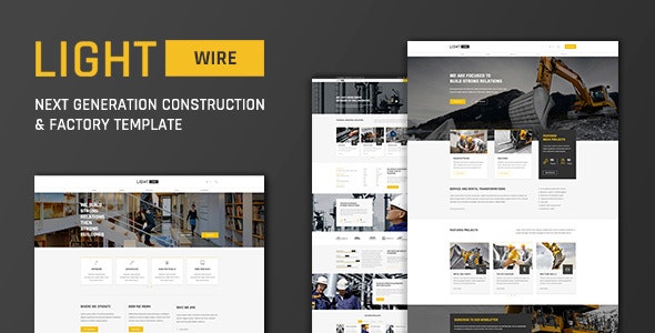 LIGHTWIRE - 建筑工程加工企业网站HTML5模板