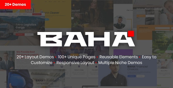 BAHA - 响应式多用途企业网站HTML模板