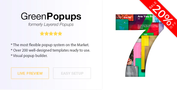 Green Popups (formerly Layered Popups) - Popup Plugin for WordPress