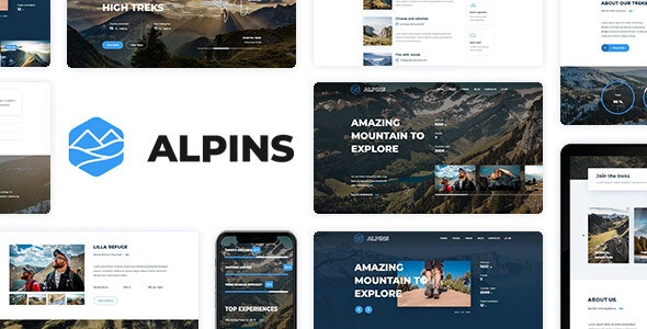 Alpins - 徒步旅行爬山HTML5网站模板