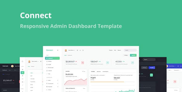 Connect - 响应式后台管理面板HTML5模板