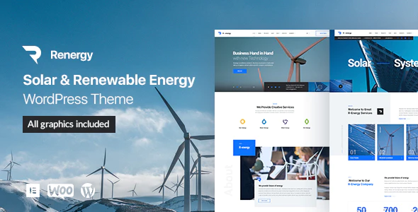 Renergy - 太阳能可再生能源网站WordPress主题