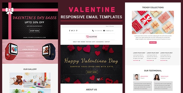 Valentine - 响应式在线StampReady电子邮件模板