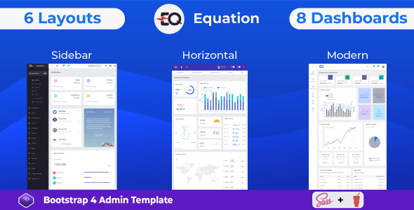 Equation - 响应式管理仪表板HTML模板