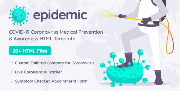 Epidemic - COVID-19 冠状病毒医学预防科普HTML模板