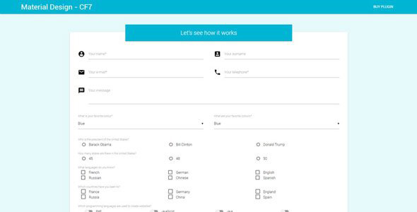 Material Design for Contact Form 7 PRO 联系表单构建器