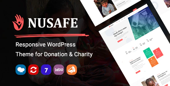 Nusafe - 响应式捐赠慈善网站模板WordPress主题