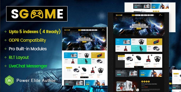  SGame - Game Peripherals Online Store OpenCart Theme