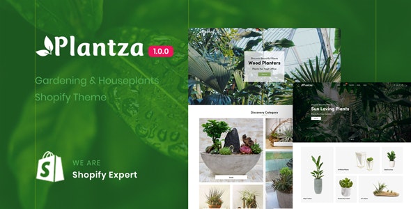Plantza - 园艺室内植物鲜花绿植商店Shopify主题