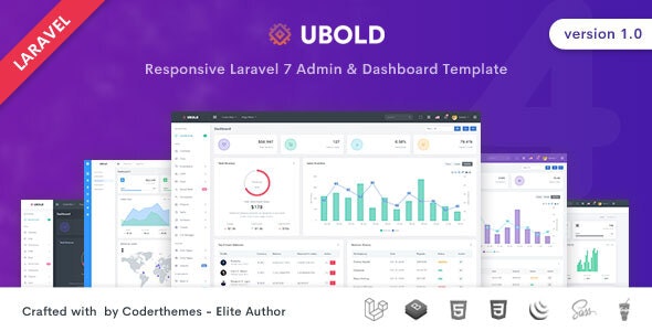 Ubold - Laravel 后台管理仪表板HTML5模板