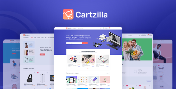  Cartzilla - Material Template Works Trading Digital Market WordPress Theme