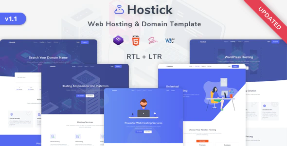 Hostick - Web主机服务器域名网站HTML5模板