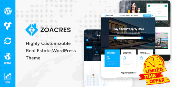 Zoacres - 房产中介经纪人房屋租赁WordPress面板