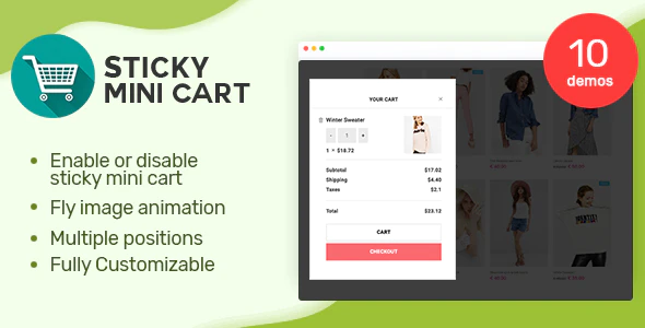 Sticky Mini Cart For WooCommerce 悬浮迷你购物车插件