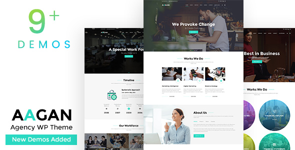 Aagan - Agency, Startup WordPress Theme