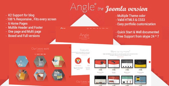 Angle - 多用途企业公司网站Joomla模板