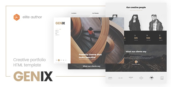 Genix - 创意专用产品展示HTML5网站模板