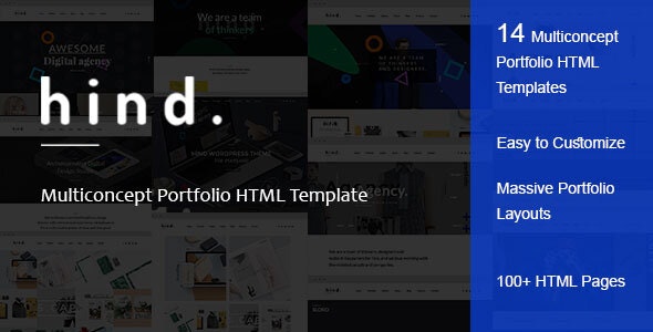 Hind - 多用途产品展示网站HTML5模板