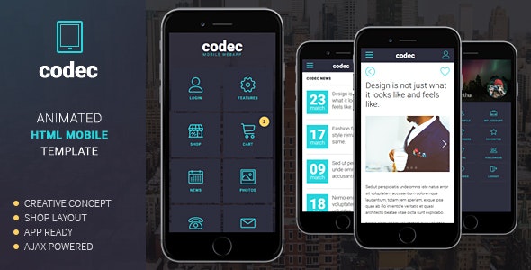 Codec - 移动端手机版网站HTML5模板