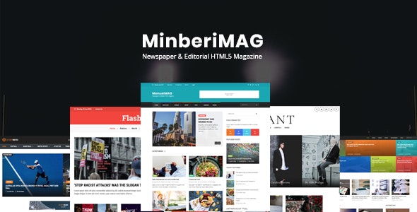 inberiMag - 报纸新闻编辑HTML5杂志网站模板