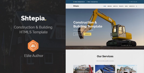 Shtepia - 建筑设计园林规划网站HTML5模板