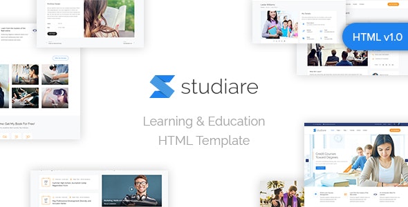 Studiare - 大学课程在线课程教育网站HTML5模板