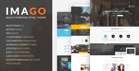 Imago - 多用途企业产品展示HTML5网站模板