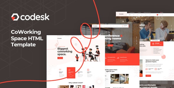 CODESK - 协同办公合租办公HTML5模板