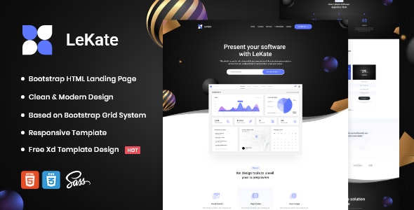 LeKate - Saas 应用程序软件网站HTML5模板