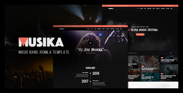 Musika - 音乐节乐队Joomla网站模板