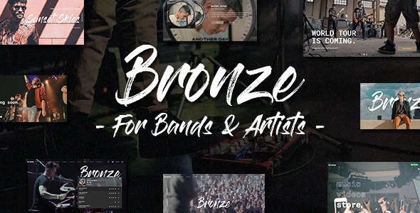Bronze - 专业音乐艺术家乐队唱片公司WordPress模板