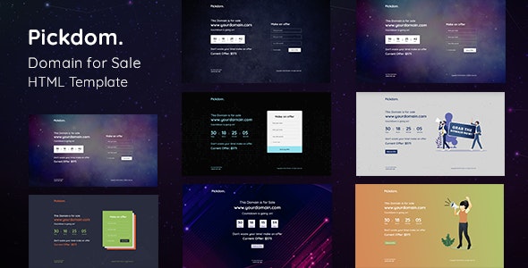 Pickdom - 网站域名销售网站HTML5模板