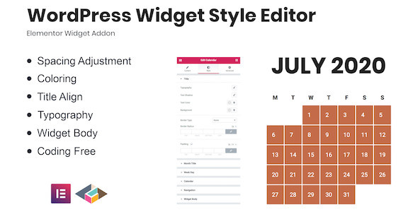 WordPress Widget Style Editor Elementor Addon 小工具样式编辑器Elementor插件