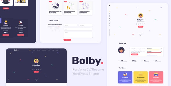 Bolby - 简历个人作品展示WordPress模板