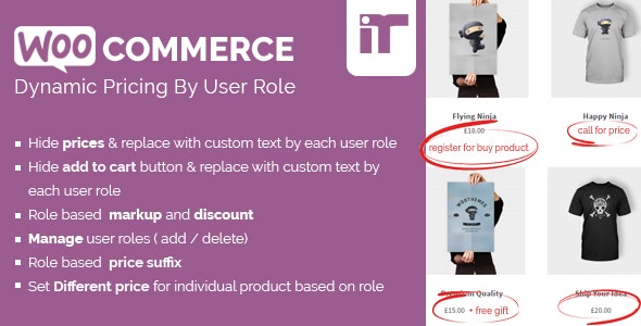 Woocommerce Dynamic Pricing By User Role 根据登录用户角色动态定价插件