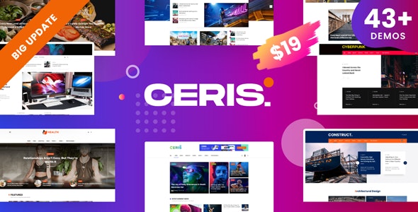 Ceris - 新闻杂志博客网站模板WordPress主题