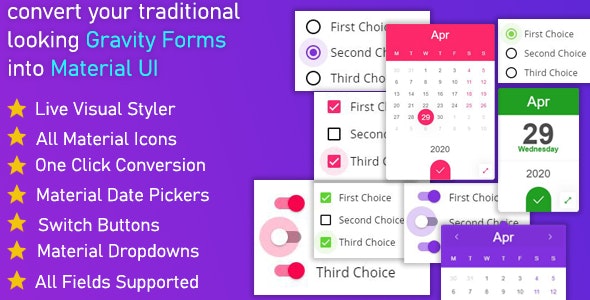 Gravitizer - Gravity Forms Material UI Styler 重力表单样式插件